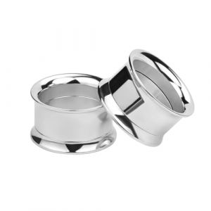 Ayoiow 2 Pièce Tunnel Acier Oreille, Argent Tunnel Oreille 18MM Plug Ecarteur Oreille (AIWOYO, neuf)