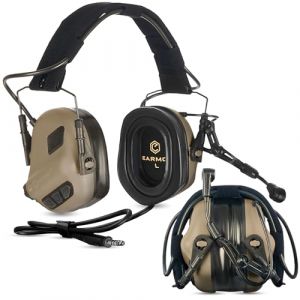 EARMOR Casque tactique Varsion M32 PLUS 2024 pour la chasse et le tir avec microphone, amplification sonore, veste Nato TP120, peau, taille unique (Emperion, neuf)