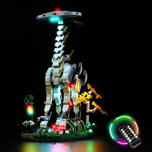 Jeu de lumières LED pour Lego Horizon Forbidden West (Pas Lego), Jeu d'éclairage de décoration télécommandé Compatible avec Lego 76989 Tallneck Horizon, Cadeaux créatifs pour Adultes (BrickBling Lighting, neuf)