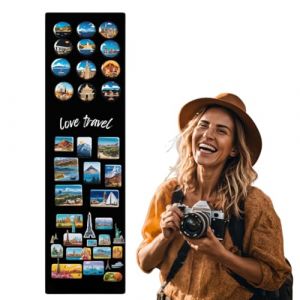 Anwicar Tableau Magnétique - Tableau Effaçable en Acier - Idéal pour Aimants et Notes - Tableau Noir Magnétique Mural - Compatible avec Marqueurs Craie - Kit de Montage Inclus - 70x20 cm - Noir (Anwicar, neuf)