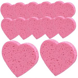 WRITWAA 30pièces Éponges Forme De Cœur Pour Soins Visage Compressées Pour Nettoyage Et Exfoliation Éponges Pour Démaquillage Et Nettoyage Visage (Saieli, neuf)