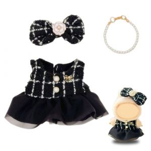 NHQZ Poupées Pull, Accessoires pour poupées, Tenue StyléeVêtements de poupée en Peluche, Mignon Mini Poupée en Peluche Vêtements, pour 17cm Labubu Plush Doll (NHQZ, neuf)