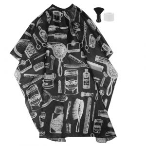 HAMPPLIES Set Complet de Coiffure Professionnel avec Cape Respirante Bande de Cou et Brosse Nettoyante Accessoires Hygi&eacute;niques pour Salons de Coiffure et Barbiers (Chfaan, neuf)
