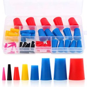 Glarks Kit assorti de bouchons coniques en caoutchouc silicone pour masquer les trous lors du rev&ecirc;tement en poudre, de la peinture, de l'eau et du sablage (50 pi&egrave;ces) (GIEMOR, neuf)