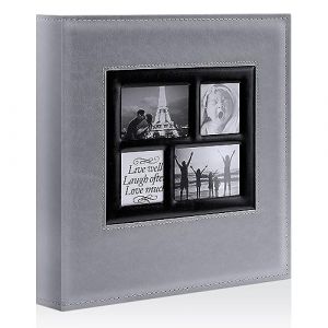 Ywlake Album Photo 10x15 1000 Pochette, Grand Geant Format Cuir Tissu Album pour Horizontal Vertical Photos Gris (ThouseaEU, neuf)