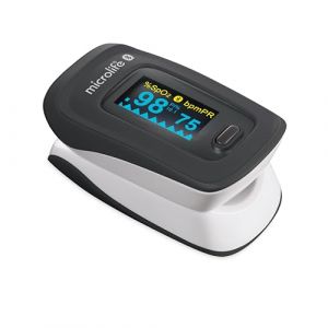 Microlife - Oxymètre de Pouls OXY 500 BT - Connecté Bluetooth, Validé Cliniquement, Saturation en Oxygène (spO2), Alerte risque, Réglage Affichage et Luminosité (Microlife France, neuf)