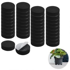 Vidsmow 40 PCS Pied Pot de Fleur Invisible, &Eacute;l&eacute;ment Antid&eacute;rapant et &Eacute;l&eacute;vateur de Pot au Niveau des Plantes, Capillary Felt Pad pour Drainage et Protection du Sol Int&eacute;rieur/Ext&eacute;rieur (WanLinTan, neuf)