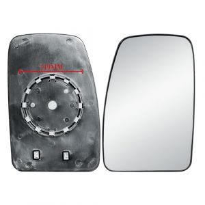 Remplacement C&ocirc;t&eacute; Conducteur Gauche 110 mm Rond R&eacute;troviseur Ext&eacute;rieur en Verre Chauffant avec Plaque Arri&egrave;re en Verre pour Renault Master Opel Movano Nissan NV400 Primastar 2006-2024 (COMMERCIAL VEHICLE LIGHT AND MIRROR, neuf)