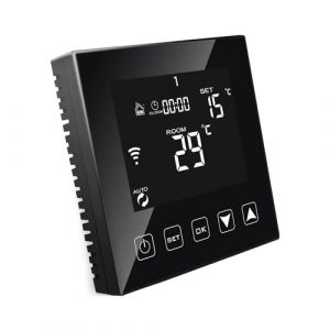 KETOTEK Thermostat Intelligent WiFi pour Chauffage au Sol &eacute;lectrique avec sonde Compatible avec Alexa, Thermostat Connect&eacute; Programmable Plancher Chauffant Electrique 16A Noir (KETOTEK Store, neuf)