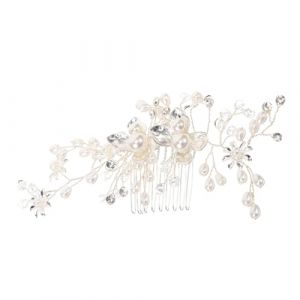 CALLARON Accessoires De Cheveux En Perles Pour Invités Accessoires De Cheveux De Princesse Pour Mariées Peigne De Mariée Fait À La Main Décorations De Mariage Coiffes Bleu Marine Pour (Raindrops On Roof, neuf)