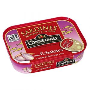 CONNETABLE - Sardines À L'Huile D'Olive Et Aux Échalotes De Bretagne 135G - Lot De 4 - Livraison Gratuite (J&S France, neuf)