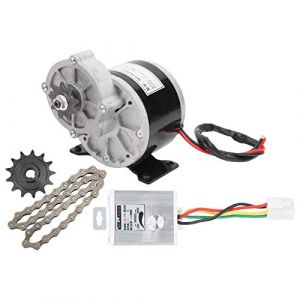 Moteur &eacute;lectrique sans balai 12V 250W, moteur &eacute;lectrique DC 2950 tr/min comprenant un contr&ocirc;leur de vitesse, un moteur de scooter &eacute;lectrique avec une cha&icirc;ne de section 1x38 (hightseck, neuf)