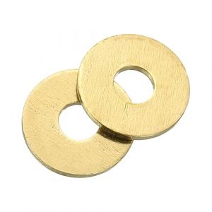 QUARKZMAN Rondelles Metal M4, 30 Pi&egrave;ces 4mm ID x 12mm OD x 0.8mm Hauteur Rondelles Plates en Laiton, Bagues de Montage pour Vis, Boulons, &Eacute;crous, Accessoires, Charni&egrave;res de Porte (QUARKZMAN, neuf)