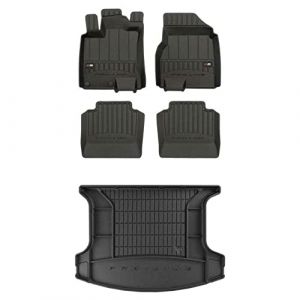 MOTOS Kit de tapis de sol en caoutchouc et tapis de coffre pour Nissan Qashqai I 2006-2013 Am&eacute;liorez votre confort de voyage avec tapis antid&eacute;rapant voiture 3D- Tapis de sol voiture tous temps, protec (MOTOS EU, neuf)