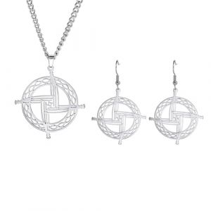 EUEAVAN Collier avec pendentif croix de saint Brigid - Croix celtique irlandaise traditionnelle - Amulette chr&eacute;tienne pa&iuml;enne - Bijoux religieux - Cadeau pour femme et homme, Acier inoxydable, Pas de (EUEAVAN, neuf)