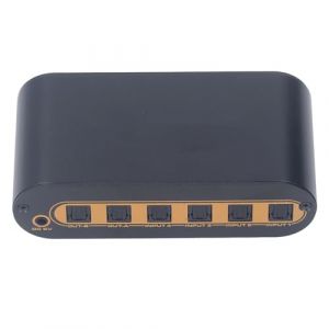 ASHATA CommutateurOptique Num&eacute;rique SPDIF TOSLINK 4x2, CommutateursOptiques Num&eacute;riques pour DVD HDTV, Commutateurs Optiques Matriciels SPDIF 4x2 avec T&eacute;l&eacute;commande, 4 Entr&eacute;es 2 Sorties (eboxer eu, neuf)