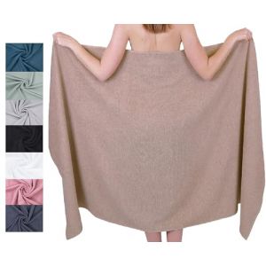 Betz Drap de Bain XXL 100x200 cm &ndash; 1 pi&egrave;ce &ndash; pour Sauna et Plage en 100% Coton, 360 g/m&sup2; - Absorbant et Doux &ndash; Grande Serviette avec Attache Serviette &ndash; s&eacute;rie Berlin - Couleur Cappuccino (Betzshop, neuf)