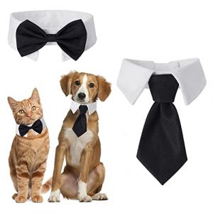cobee Collier de smoking réglable pour chien et chat - Nœud papillon pour mariage - Nœud papillon - Nœud papillon pour chiot - Collier Tux pour animal domestique - Collier pour chiot ou chaton (Newjusy, neuf)