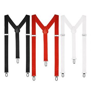 Boolavard Bretelles en Y &eacute;troites, avec pinces, pour homme ou femme, Couleur N&eacute;on - Multicolore - Taille Unique (Boolavard, neuf)