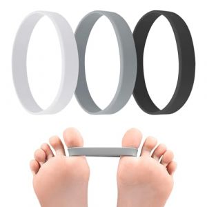 3 Pièces Séparateur d'Orteils en Silicone pour Hallux Valgus, Bande Élastique Confortable pour Homme et Femme, Correcteur Orthopédique, Facile à Utiliser, 3 Couleurs (Petit) (HENEYIQI, neuf)