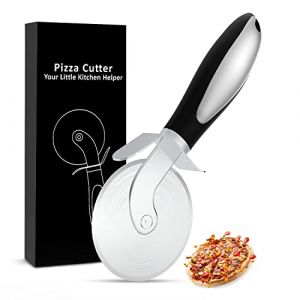Roulette Pizza, Coupe Pizza - Découpe Pizza en inox, Coupante Couteau de Pizza, Pizza Cutter, Nettoyage Facile au Lave Vaisselle, Poignée Ergonomique antidérapante en Silicone (God Meis, neuf)