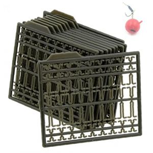 Fopytu 10 pièces Carpe pêche Cheveux Plate-Forme Extender bouillette appât s'arrête bouillette Bouchon Carpe matériel de pêche appât s'arrête Cadre Poisson Outils (yongjingduo, neuf)