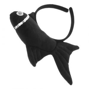 IMIKEYA Diadème De Poisson Rouge Bandeaux De Costumes Bandeau De Poisson Costumes De Poisson Black En Tissu (Elsy Abbas, neuf)