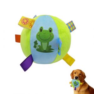 LuckyOpt Balle de jouet pour chien, 12 cm de diam&egrave;tre pour chiens, balle interactive avec languettes pour prise en main, balles pour chiens avec grelot &agrave; l'int&eacute;rieur pour jeu de traction, balle de (JDCR Cozy Life Mall, neuf)