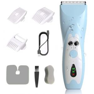 LANMODA Tondeuse &agrave; cheveux pour b&eacute;b&eacute;, tondeuse &agrave; cheveux ultra silencieuse pour tout-petits, enfants atteints d'autisme, lame en c&eacute;ramique &eacute;tanche sans fil, kit de coupe de cheveux rechargeable pour (cjhshop, neuf)