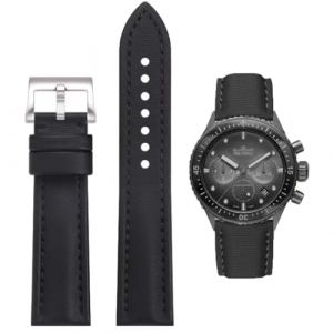AIYIRUO Bracelets de Montre Blancpain Fifty Fathoms 5000 5100 23mm 20mm 22mm Blancpain&Swatch Carbon Fiber Pattern Nylon et Cuir V&eacute;ritable Bracelet Blancpain Fifty Bracelet (HAIRUOZE, neuf)