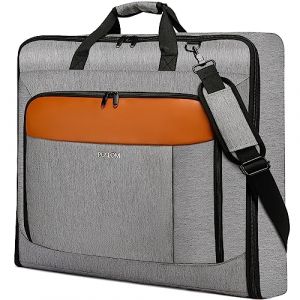 Housse à Vêtements de 3 Costume Housse Voyage Costume Homme pour Les Voyages d'affaires Sac à Bagage à Main Valise Housse Vêtement Voyage Sac Pliable pour Ordinateur Portable de 15,6 Pouces, Gris (ZC EU, neuf)