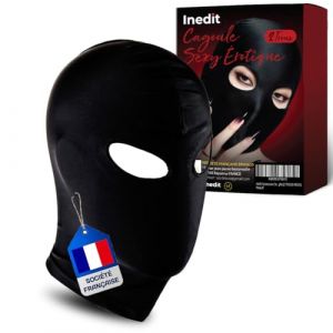nedit Cagoule Sexy Érotique - Taille Unique Homme Femme - Masque Respirant Élastique Noir - Pour Soirée en Couple Coquin Fétichiste - Déguisement Soirée Fête (2 TROUS (YEUX)) (Brio&Co, neuf)