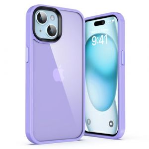 ULAK Coque Transparente Compatible avec iPhone 15, Anti-jaunissement Protection Robuste Transparente et r&eacute;sistante aux Chocs en TPU Souple, Coque de Protection l&eacute;g&egrave;re pour iPhone 15 6,1 Pouces,Violet (easyarise, neuf)