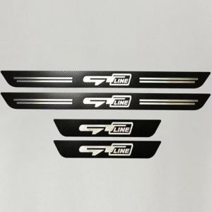 4 pi&egrave;ces Autocollants Protection Seuil Porte de Voiture pour K-IA GT Line Plinthes Auto Anti-Rayures Acier Inoxydable Protecteur de Seuil Plaques de Seuil Barre de Seuil,Silver (JKASFJJ, neuf)