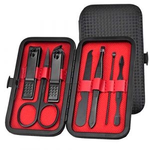 Dokpav Coupe-ongles Set 7 en 1 Kit de manucure pédicure Trousse de manucure Outils professionnels Pedicure Set pour hommes et femmes (Mydree, neuf)