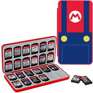 Konphat Étui pour Jeux Switch, Boîte de Rangement pour Cartouches de Jeux Nintendo Switch,Boîtier Housse de Protection Portable avec 24 Support des NS Jeux Cartes Organisateur Conteneur (Konphat EU, neuf)