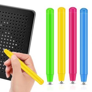 CJQRL 4 Pièces Stylo Magnetique, Stylo Magnétique, Stylo Tablette Magnetique Enfant, pour enfants, tableaux magnétiques de rechange, pour planche à dessin(rose rouge, jaune, bleu, vert) (Rfervgauk, neuf)