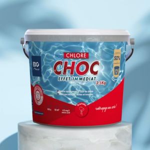 EDG by AQUALUX INTERNATIONAL - Chlore Choc Piscine - Granulés - Seau 2.5 kg - Chlore Rapide Effet Immédiat - Rattrapage Eau Verte Usage Intensif Temps Orageux (EDENEA, neuf)