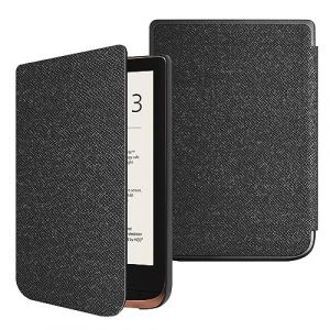 FINTIE Étui pour Liseuse Pocketbook Touch Lux 5 / Touch HD 3 / Touch Lux 4 / Basic Lux 2 e-Book Reader - Coque Mince Housse avec Fermeture Magnétique et Veille/Réveil Automatique, Noir (Fintie EU, neuf)