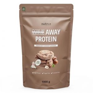 Nutri + Protéine vegetale - Noisette - Protéines en poudre végétaliennes sans soja 1kg - 5k Shake de protéines de pois, sarrasin, graines de chanvre, riz et graines de citrouille (Nutri-Plus, neuf)