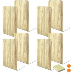 DIFIT Serre Livre, 4 Paires Porte Livre M&eacute;tal, Antid&eacute;rapant Et Anti-Rayures Support Livre, Imitation Bois Cale Livre, Enfant Serre Livres, Presse Livre pour Biblioth&egrave;que/Maison(12.6 X 14.8 X 17cm) (DuofutangUK, neuf)