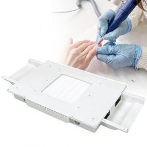 Collecteur De PoussièRe De Ventilateur D'Aspirateur De Table IntéGré, éLéMent Filtrant Amovible Extractible, DéPoussiéReur éLectrique Pour Ongles, Bureau Plat, Gain De Place (HCAUYNN®, neuf)