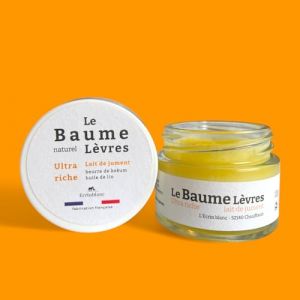 Baume lèvres nourissant au lait de jument biologique (Ecrin blanc, neuf)