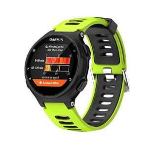 Bracelet Compatible avec forerunner 735XT R&eacute;glables Replacement Band pour for garmin forerunner 735XT，630，620，235，230，220 Wristband Bracelet de montres(Vert + noir). (RONGWEIKAI, neuf)