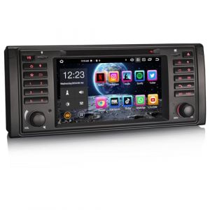 Erisin 8-Core Bluetooth 5.0 Android 14 DVD Autoradio GPS St&eacute;r&eacute;o pour BMW S&eacute;rie 5 E39 M5 7 Pouces &Eacute;cran Tactile Soutien sans Fil CarPlay Android Auto Dab+ FM Radio DSP WiFi TPMS OBD2 4Go RAM+64Go ROM (ErisinofficialDVD, neuf)