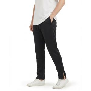 Zylioo Pantalon de surv&ecirc;tement pour homme, pantalon de surv&ecirc;tement extra long pour hommes de grande taille avec rayures lat&eacute;rales et poches, Noir-sans rayures, XL taille tall (Realmarkeu, neuf)