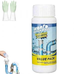 Lanoxie déboucheur pro, Deboucheur Evier Nettoyant Puissant Canalisation, En Cas D'eau Stagnante - Cuisine, Salle De Bains, Toilettes, Siphons De Sol (1pcs) (kjihikl, neuf)