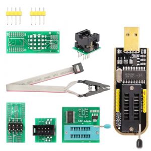 AYWHP Clip de test S018 SOP8, programmateur BIOS USB V1.8, CH341A + clip SOIC8 + adaptateur 1,8 V + adaptateur SOIC8 pour programmateur EEPROM 25CXX / 24CXX pour programmateur Eeprom (Quan Ruiqi, neuf)