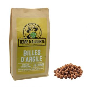 Terre d'Auguste - Billes d'argile Premium 6L - Sac Refermable - Idéal pour Plantes Vertes, Orchidées, Bonsaïs, Cactus et Plantes d'intérieur (Let it grow, neuf)