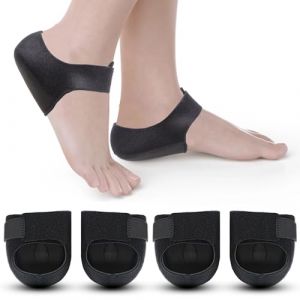 SPOKKI 4Pcs Prot&egrave;ge Talon pour Tendinite Tendon Achille et Apon&eacute;vrosite Plantaire, Protege Talon Silicone, Soulager Douleur Talonnette Epine Calcaneenne, Pr&eacute;venir Crevasse Talon (L 40-45) (PJ HOUSE UK, neuf)